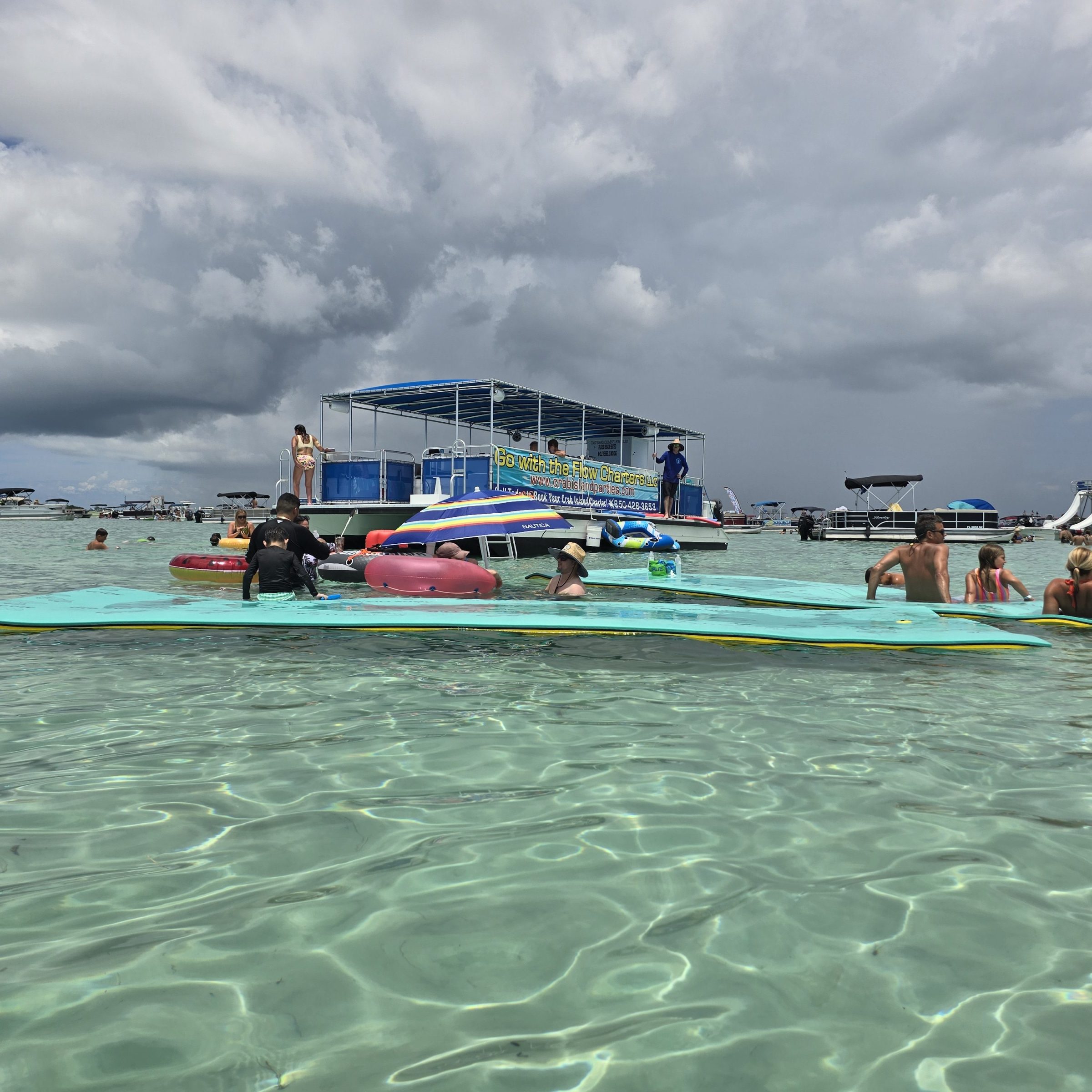 a small boat in a large body of water